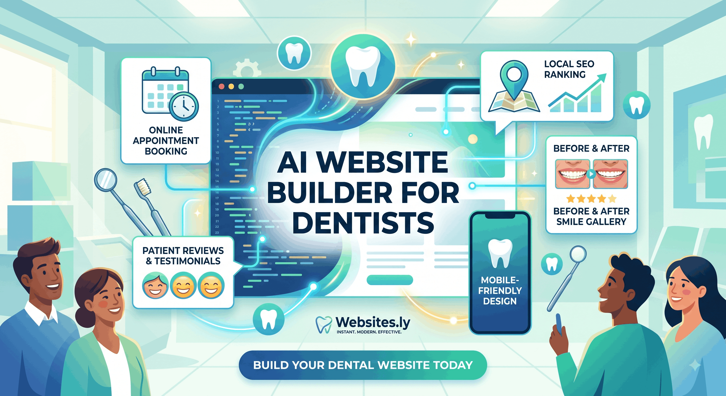 Dental clinic website builder
